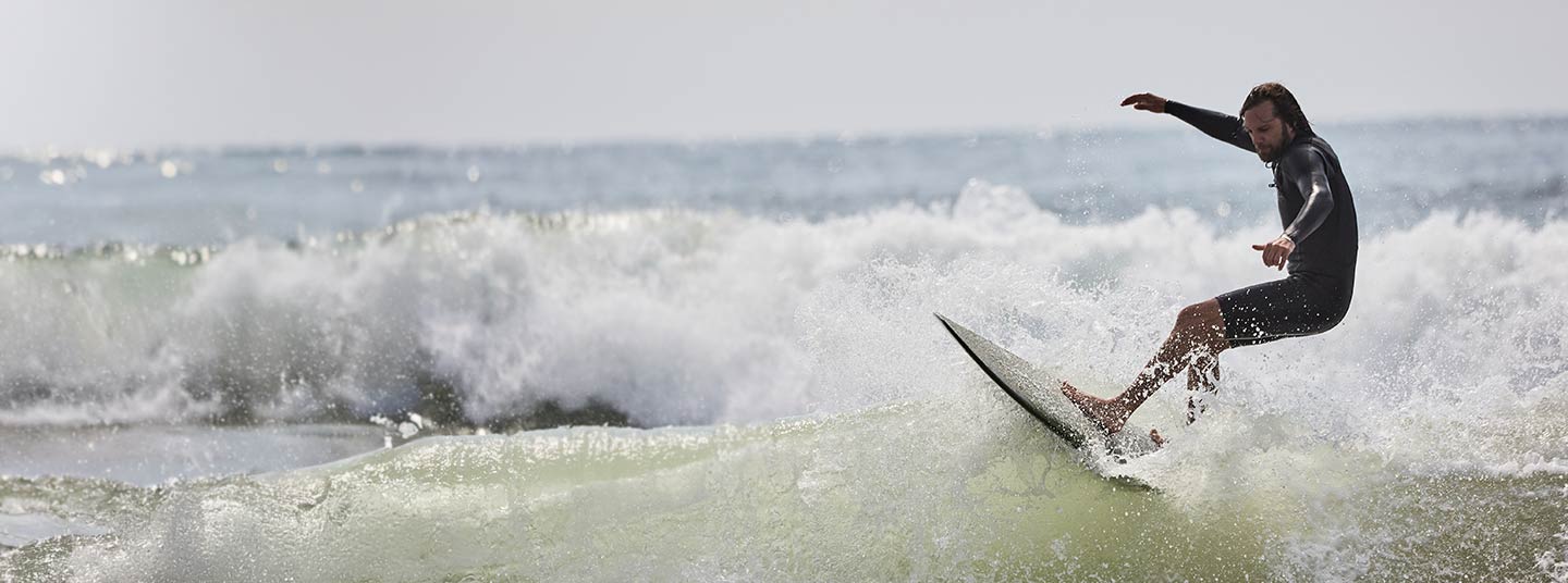 Mikey surfing